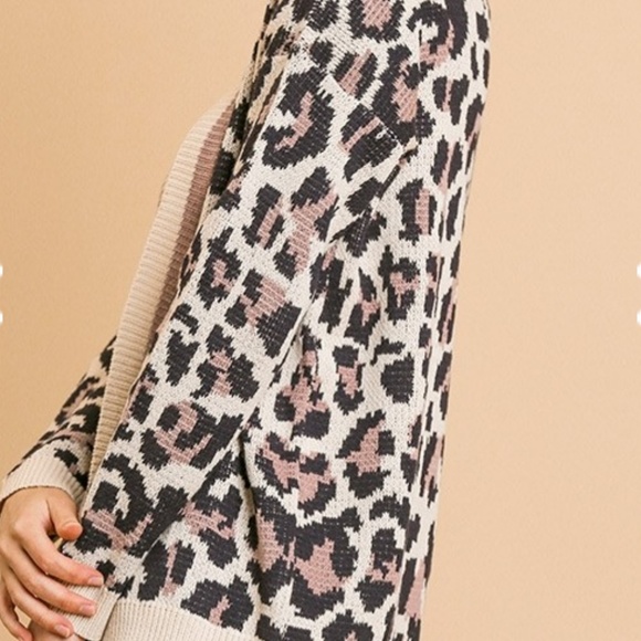 Leopard and Pink Cardigan - Picture 2 of 7